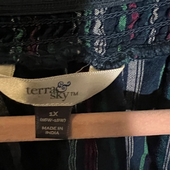 Terra & Sky Women's Striped Top - Blue and Purple - Picture 2 of 3